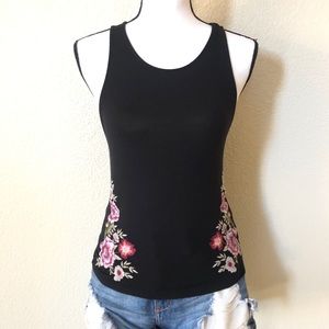 American Eagle Outfitters Flower Embroidered Tank